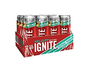 Kill Cliff Ignite | Healthy Energy Drink, Natural Caffeine, Electrolytes, B-Vitamins, KETO Friendly without the Junk| 12 Fluid Ounce (12 Pack, Tropicool Thunder)