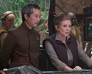Star Wars Authentics: Carrie Fisher and Ken Leung as Admiral Statura and General Leia Organa in 'Star Wars: The Force Awakens' 8x10 Official Photo