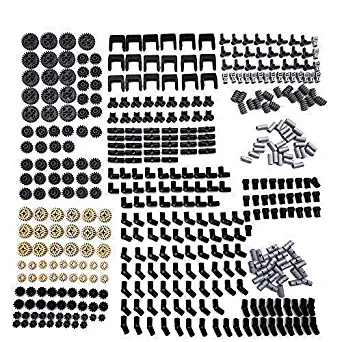 LOONGON Technic Series Parts - 450 Pieces Gear Chain Link Connectors Bricks Sets Technic Parts Pack for Robot, Compatible with Lego Technic Parts