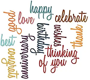 Sizzix SIZ660223 Tholtz Thinlits Die Celebration Words Scrpt Tholtz Thinlits Die