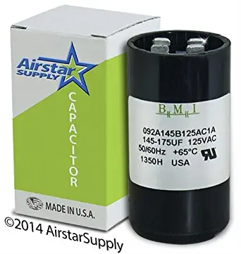 145-174 uF x 110 / 125 VAC • Well Pump Motor Start Capacitor • BMI Replacement # 092A145B125AC1A • Made in the USA