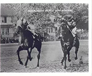 Horse Racing Seabiscuit Defeats War Admiral 8x10 Photo