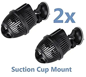 2 PCS Circulation Pump Wave Maker 800 GPH Aquarium Powerhead Suction Cup Mount