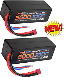 Powerhobby 6s 22.2v 5000mah 100c Lipo Battery Deans Hard Case 6-Cell (2 Pack) Fits: 1/8 Buggy Truggy