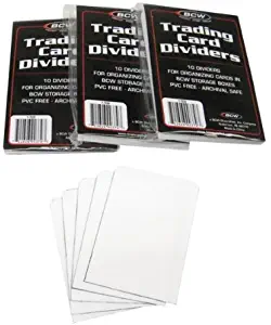 (3) BCW Brand Trading Card Divider Cards - 10-Pack - TCD - 30 Cards Total