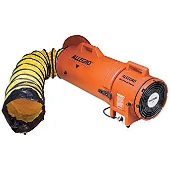 Allegro Industries 953315 Plastic Compaxial Blower Ac with 15' Ducting and Canister Assembly, 8"