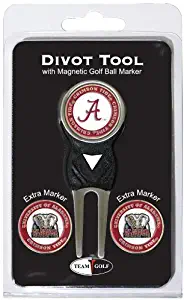 Team Golf NCAA Divot Tool with 3 Golf Ball Markers Pack, Markers are Removable Magnetic Double-Sided Enamel