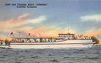 Deep Sea Fishing Boat"Admiral" Cortez, Florida Postcard