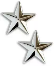 Navy Admiral 1 Star Collar Device Rank Insignia Pair