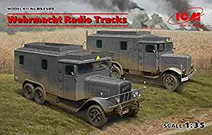 ICM Plastic Model Kits #DS3509 1/35 Wehrmacht Radio Trucks - Henschel 33D1 Kfz.72, Krupp L3H163 Kfz.72