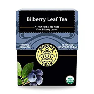 Organic Bilberry Leaf Tea – 18 Bleach-Free Tea Bags – Caffeine-Free Tea, Soothing Herbal Tea with Relaxing Qualities, Good Source Antioxidants, Vitamins and Minerals, Kosher, GMO-Free