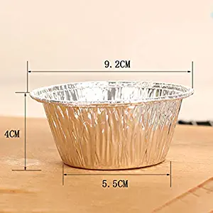 Egg Tart Mould, Tin foil Cupcake Cake Cookie Large Mold Pudding Baking Tool Mini Muffin Pie Cups Pans 150pcs-silver