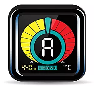 KLIQ UberTuner - Clip-On Tuner for All Instruments - with Guitar, Bass, Violin, Ukulele & Chromatic Tuning Modes