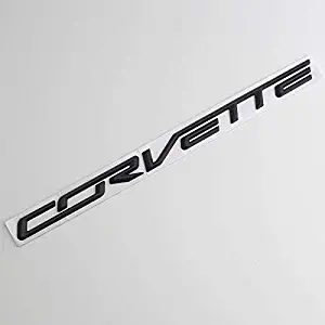 1Pcs Metal Corvette Emblem 3D Badge Nameplate Letter Door Tailgate compatible with Corvette ((Black))