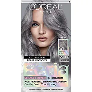 L'oreal Paris Hair Color Feria Multi-faceted Shimmering Permanent Coloring, Smokey Silver, Pack of 1