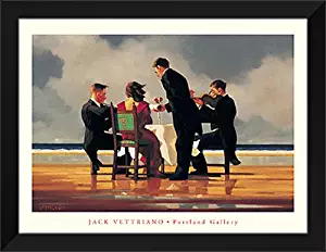 Jack Vettriano Framed Art Print 36x28 "Elegy for a Dead Admiral"