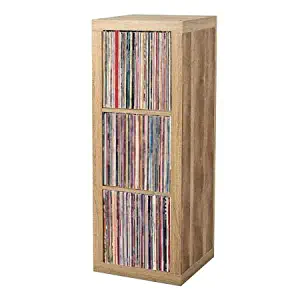 Vinyl Record Storage Shelf | LP Record Album Storage | Vinyl Record Storage Cube, Rack, Cabinet, Bookcase, Organizer for Vintage LP Records | 3 Cube Organizer by VRSS (Weathered)