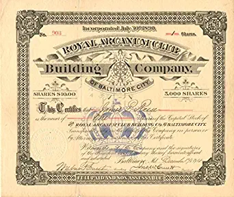 Royal Arcanum Club Building Company of Baltimore City