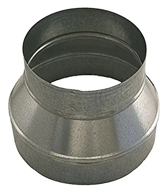 6" x 4" Round Reducer Duct Fitting, 24 ga.