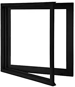 KAIU Vinyl Record Frame - Solid Wood with Clear Acrylic to Display Your Album- Innovative Open/Close Mechanism to Ease Your Album Changeover (Black, LP)