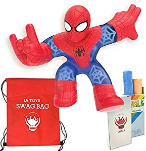 Heroes of Goo JIT Zu Spider-Man Series 2 Action Figure (Bonus: Swag Bag with IA Sidewalk Chalk and Extra Toys) for Boys Girls and Family Fun!