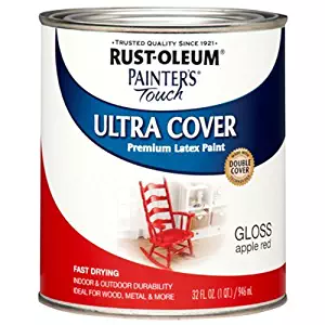 Rust-Oleum 1966502 Painters Touch Latex, 1-Quart, Apple Red