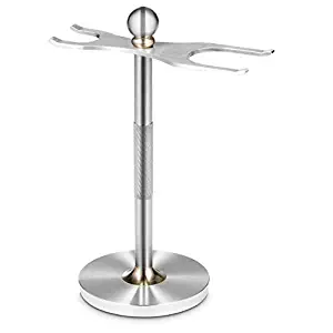 JOYSLIFE Deluxe Razor Stand and Shaving Brush Stand - The Best Stainless Steel Safety Razor Stand! This Will Prolong The Life Of Your Shaving Brush