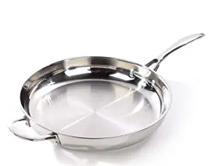 WP Bistro Elite 13inch Stainless Steel Open Skillet