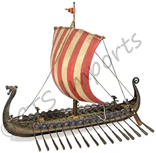 14" Viking Longship Troop Carrier Collectible Museum Replica Ship Model Military Gift