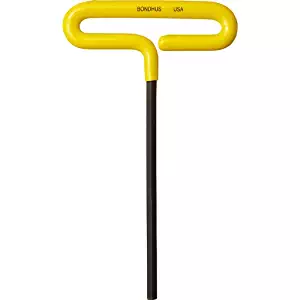 Bondhus 46507 1/8" Hex Tip Cushion Grip Loop T-Handle with ProGuard Finish, 9.6", 2-Piece