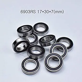 Ochoos 6903RS 17307(mm) 10pieces Bearing ABEC-5 6903 6903RS Chrome Steel Bearing Rubber Sealed Thin Wall Bearing - (Outer Diameter: 30mm, Inner Diameter: 17mm)