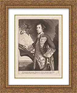 Sir Joshua Reynolds - 28x36 Gold Ornate Frame and Double Matted Museum Art Print - Sr. George Bridges Rodney, Rear Admiral of The Blue.