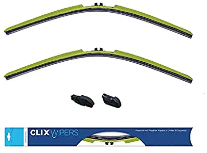 Jeep Wrangler Windshield Wipers, Set of 2 Blade Accessories, Green Carbon Fiber Series, 16-Inch Wiper Blades and Clips, All-Weather Design (Compatible with Wrangler/Unlimited/Gladiator 2018-2020)