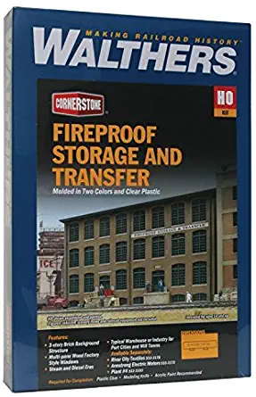 Walthers, Inc. Fireproof Storage & Transfer Background Building Kit, 12-7/8"x 1-3/8"x 7" 32.7 X 3.5 X 17.8cm