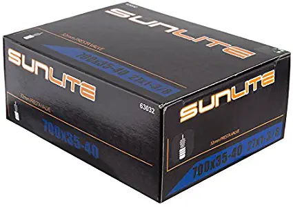 Sunlite Bicycle Tube, 700 x 35-40 (27 x 1-3/8) 32mm PRESTA Valve