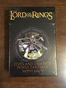 Lord of the Rings Games Workshop Middle-Earth Strategy Battle Game Elves & Dwarves Profile Card Pack