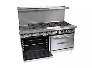 Bakers Pride 10 Burner 12" Griddle 72" Range 72-BP-10B-G12-S30