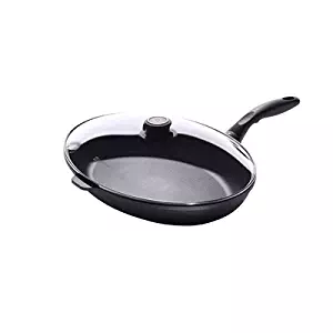 Swiss Diamond HD Classic Nonstick Oval Fish Pan with Lid- 10.25" x 15"