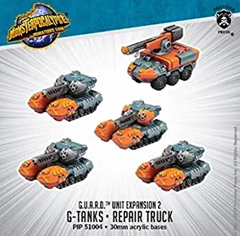 Privateer Press PIP51004 Monsterpocalypse: Protector G.U.A.R.D. Unit - G-Tanks & Repair Truck (Resin), One Size