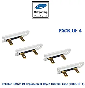 3392519 Replacement Thermal Fuse Fit for Whirlpool Maytag Kenmore Dryers- Pack of 4-Replace part No. 3388651, 3392519, 694511, 80005, WP3392519VP