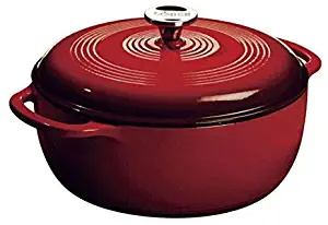 Lodge EC6D43 Enameled Cast Iron Dutch Oven, 6-Quart, Island Spice Red