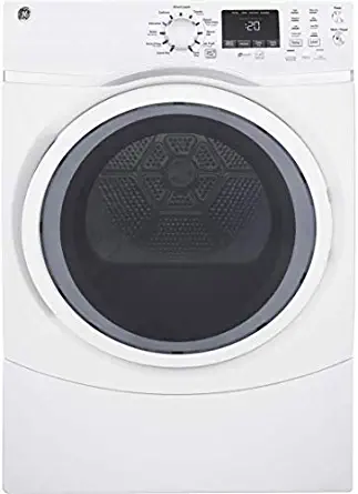 GE GFD45GSSMWW Front Load Steam Gas Dryer, 7.5 Cu. Ft. Capacity, White,