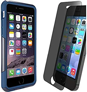 OtterBox COMMUTER SERIES iPhone 6/6s Case - Retail Packaging - INK BLUE (ADMIRAL BLUE/DEEP WATER BLUE) and OtterBox ALPHA GLASS SERIES Screen Protector for iPhone 6/6s - Retail Packaging - PRIVACYBundle