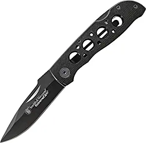 Smith & Wesson Extreme Ops CK105BKEU 8in S.S. Folding Knife with 3.4in Drop Point Blade and Aluminum Handle for Outdoor, Tactical, Survival and EDC