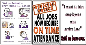 Poster #S5 Poster Set Stops Student Tardiness, Truancy, School Attendance Problems