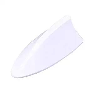 FOLCONROAD Car Auto Shark Fin Roof Aerial Base Radio Signal [White] [US Wearhouse] 1 x Shark Fin & 2 x Tape