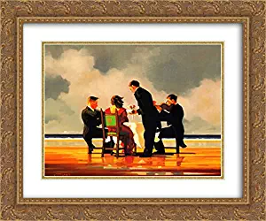 Elegy for a Dead Admiral 2X Matted 24x20 Gold Ornate Framed Art Print by Jack Vettriano