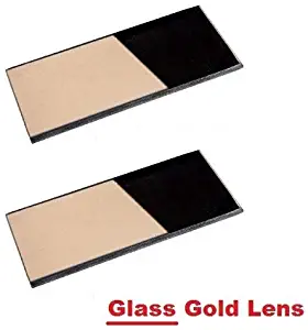 2 EACH Shade 10 Glass GOLD 2" x 4.25" Welding Hood Lens Helmet Filter 2 x 4-1/4 Replacement