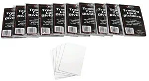 (10) Packs of BCW Brand Trading Card Divider Cards(100 Dividers Total)