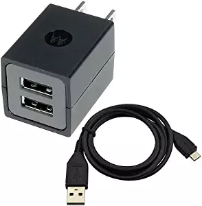 Motorola SPN5689A OEM Dual Port Universal Wall Charger with Micro USB Data Cable for Motorola Droid RAZR MAXX XT916/XT913, Admiral/PAX XT603, Atrix 2, DROID RAZR XT912 /HD, Photon 4G, Triumph WX435, Theory WX430, Titanium i1x, i412, XPRT